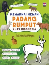 BUKU MEWARNAI HEWAN PADANG RUMPUT KHAS INDONESIA