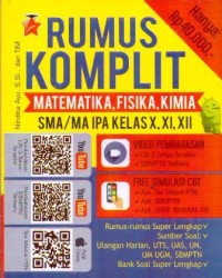Rumus Komplit Matematika, Fisika, Kimia SMA Kelas X, XI, XII